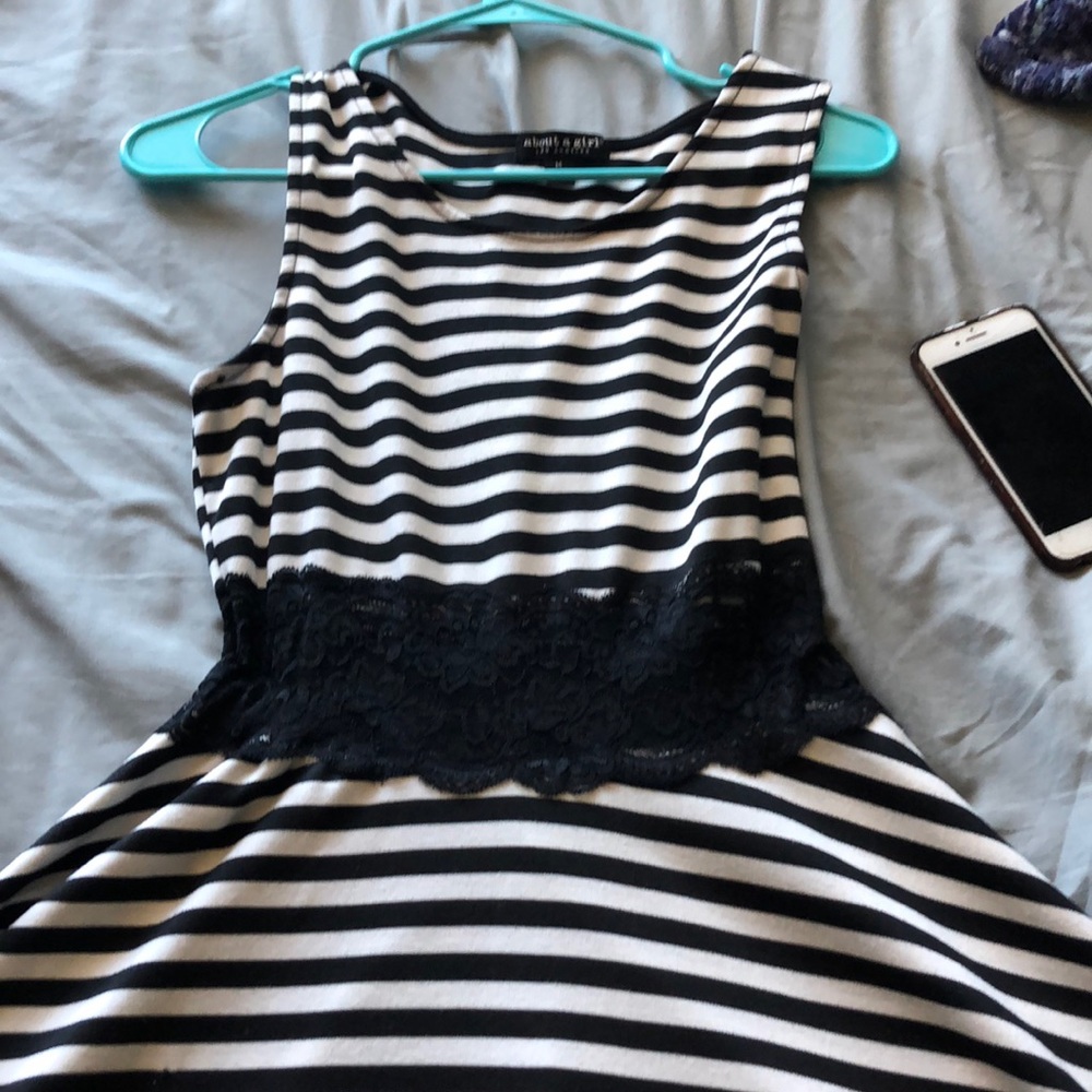 Black and White stripped dress